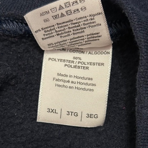 Lets Be Jolly Plus Size 3XL‎ Christmas Sweatshirt Blue Crew Neck Gildan - Picture 4 of 6